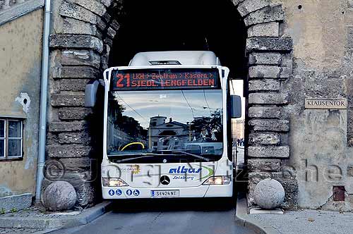 O-bus ride through the Salzburg Klausentor - Jrg Nitzsche Hamburg Germany