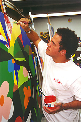 R.Britto in seinem Studio in Miami