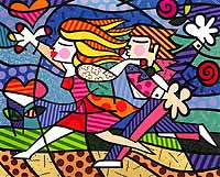 Romero Britto 'Love Blossoms'