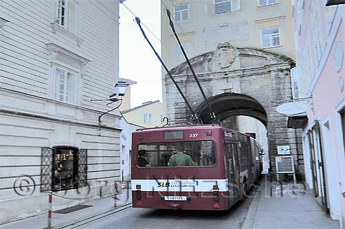 O-bus ride through the Salzburg Gstttentor - Jrg Nitzsche Hamburg Germany