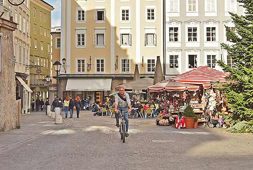 By bike through the old town of Salzburg, Austria - Jrg Nitzsche Hamburg Germany