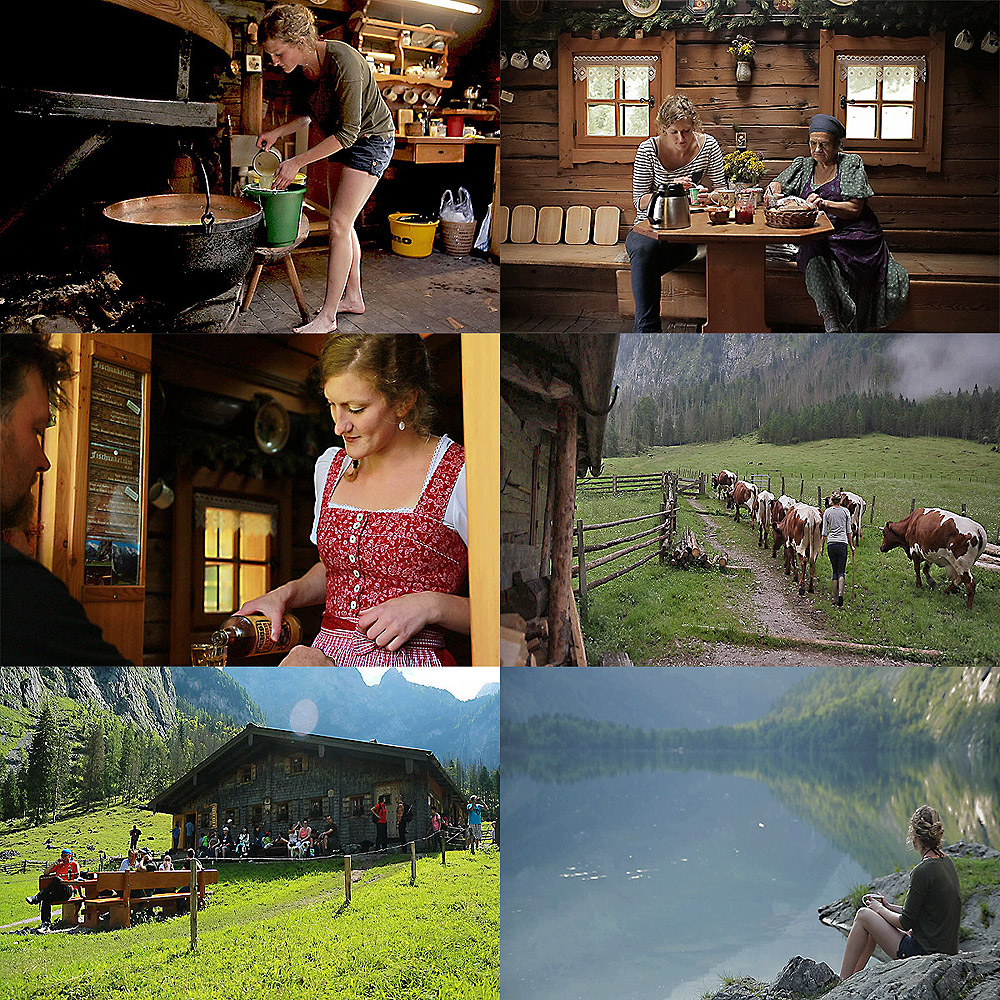 The young dairymaid at her work on the Fischunkelalm - SWR - Mensch Leute - Christina's Alpine Dream - An Eifel farmer at Knigssee - Jrg Nitzsche Hamburg Germany